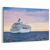 Sunset Cruise Ship Wall Art - Nautical Ocean Liner Decor