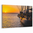 Sunset Harbor Ship Wall Art - Nautical Maritime Evening Decor