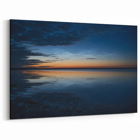 Twilight Reflections Canvas - Tranquil Skyscape and Water Wall Art