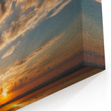 Golden Sunset Skyscape Canvas Art – Serene Sky and Cloud Wall Decor