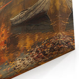 Autumn Rowboat Wall Art - Rustic Warmth for Cozy Spaces