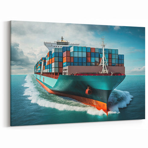 Majestic Container Ship Wall Art - Nautical Maritime Decor Canvas
