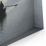 Moody Rowboat Wall Art - Solitude in Misty Waters Nautical Decor