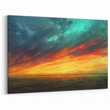 Vibrant Skyscape Canvas Art – Dramatic Sunset and Horizon Wall Decor