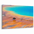 Vivid Geyser and Bison Art - Stunning Natural Landscape Canvas Print