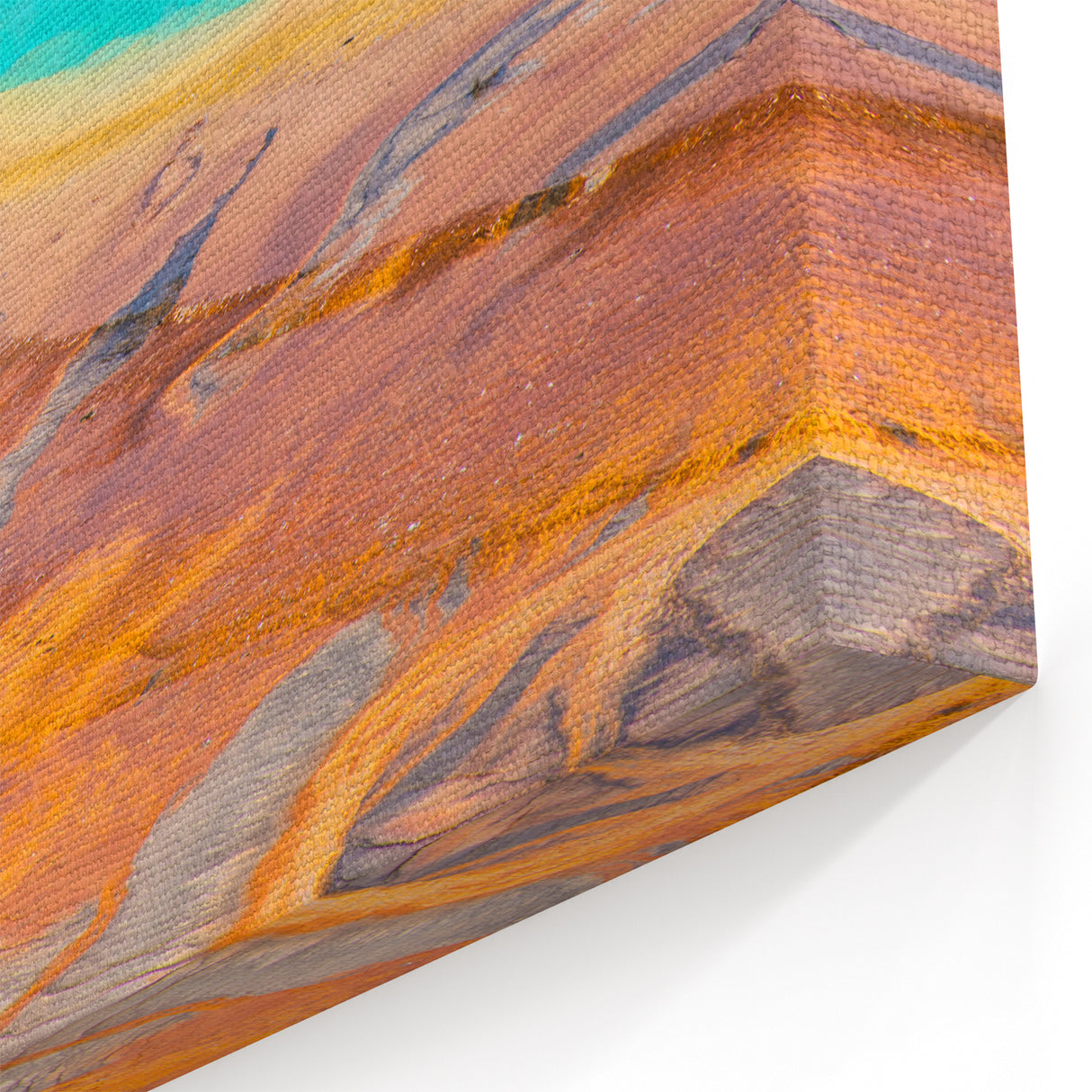 Vivid Geyser and Bison Art - Stunning Natural Landscape Canvas Print