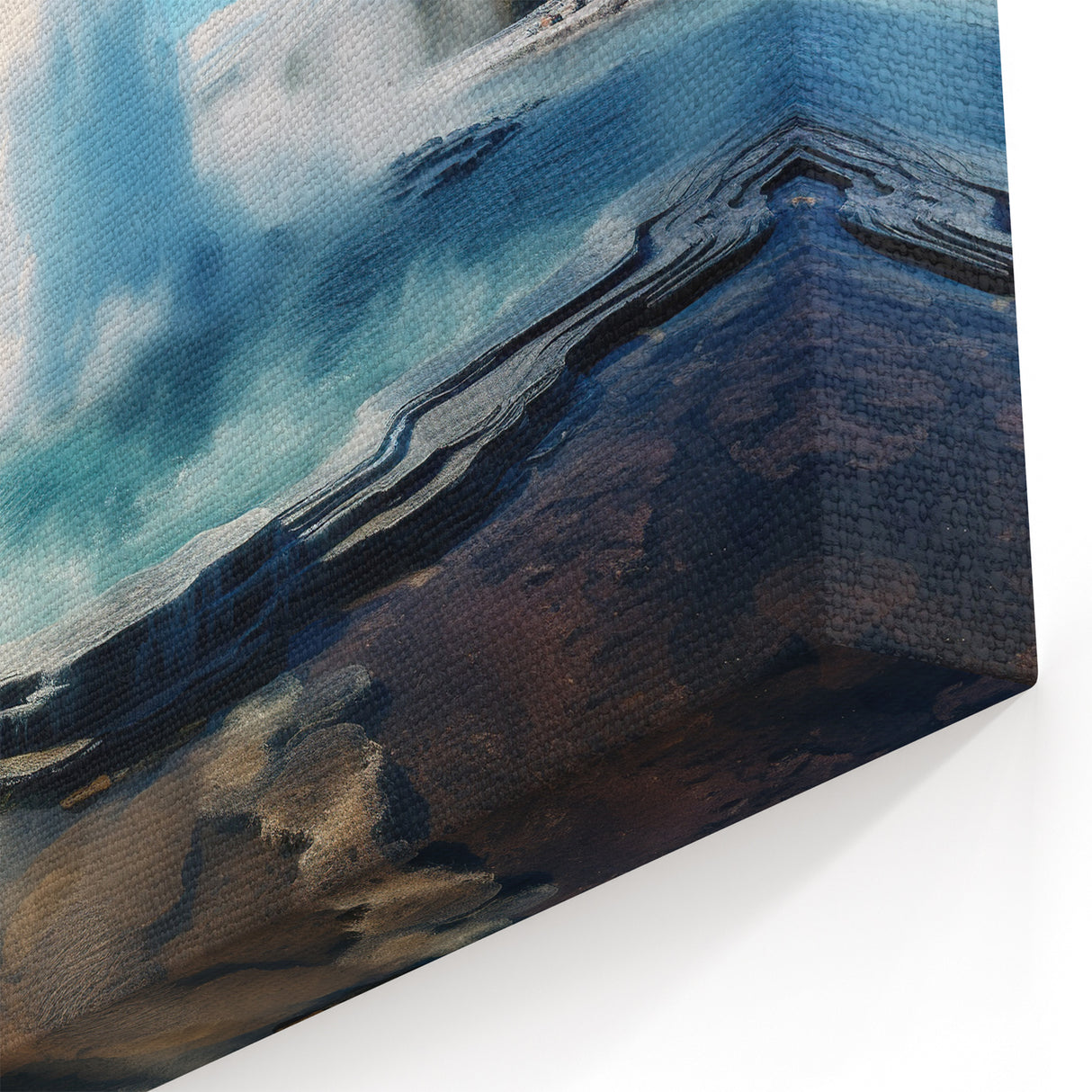 Majestic Geyser Wall Art - Scenic Winter Landscape Geyser Canvas Print