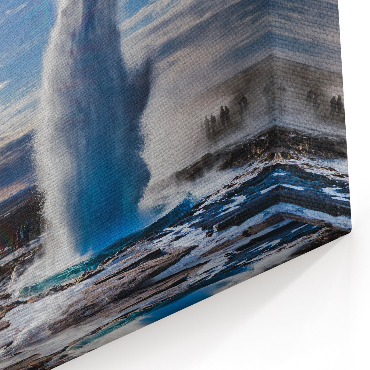 Dynamic Geyser Wall Art - Vibrant Blue Sky Landscape Canvas Print