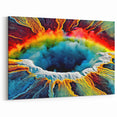 Multicolor Geyser Wall Art - Vibrant Thermal Pool Landscape Canvas Print