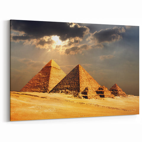 Giza Pyramids Egypt Wall Art - Ancient Egyptian Culture Canvas Prints