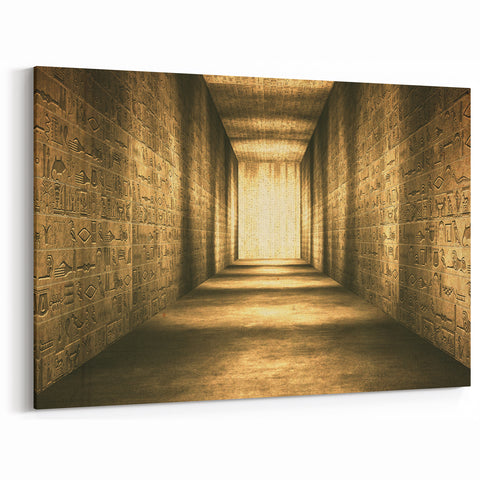 Ancient Egyptian Hieroglyphs Wall Art - Mysterious Egypt Canvas Prints