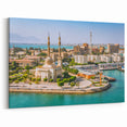 Egyptian Coastal Cityscape Wall Art - Suez Canal Mosque Canvas Prints