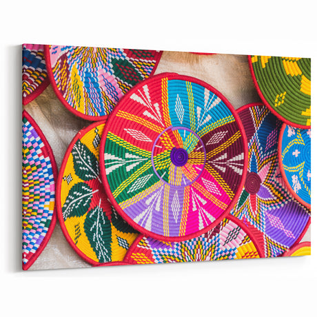 Traditional Ethiopian Art - Colorful African Scenery Ethiopian Wall Decor