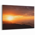 Golden Ethiopian Sunset Over Mountains - African Landscape Art Print