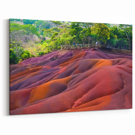 Mauritius Seven Colored Earth Wall Art - Vibrant African Landscape Print