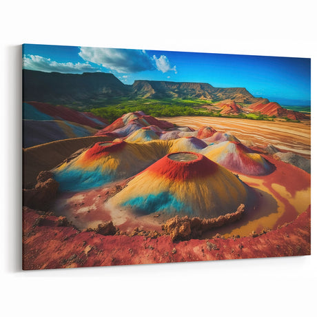Vivid Seven Colored Earth - Chamarel Mauritius Vibrant Landscape Art