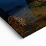 Serene Boat at Twilight - Le Morne Mauritius Coastal Landscape Art