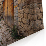 Azerbaijan Village Alley Art - Rustic Stone Street Scene Print