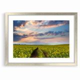 Golden Fields at Dusk - Tranquil Bangladeshi Countryside Wall Art