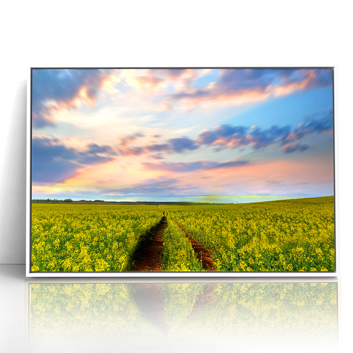 Golden Fields at Dusk - Tranquil Bangladeshi Countryside Wall Art