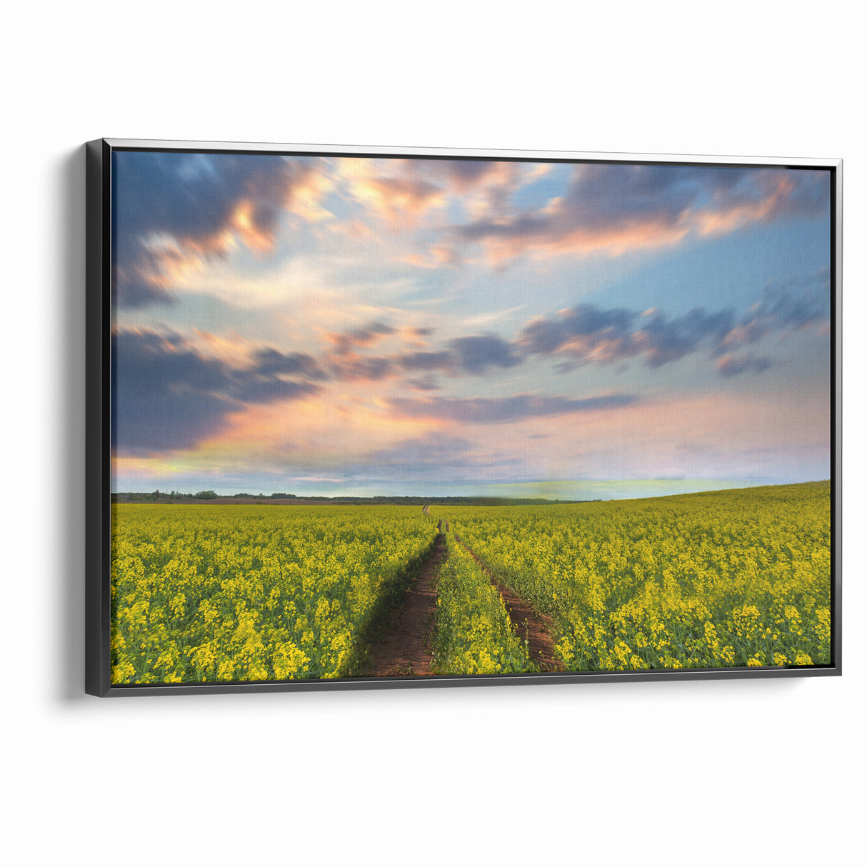 Golden Fields at Dusk - Tranquil Bangladeshi Countryside Wall Art