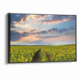 Golden Fields at Dusk - Tranquil Bangladeshi Countryside Wall Art