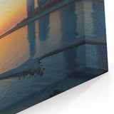 Caspian Sea Sunset Art - Modern Baku Skyline Reflections Print