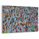 Bangladesh Prayer Gathering - Vibrant Cultural Unity Canvas Wall Art