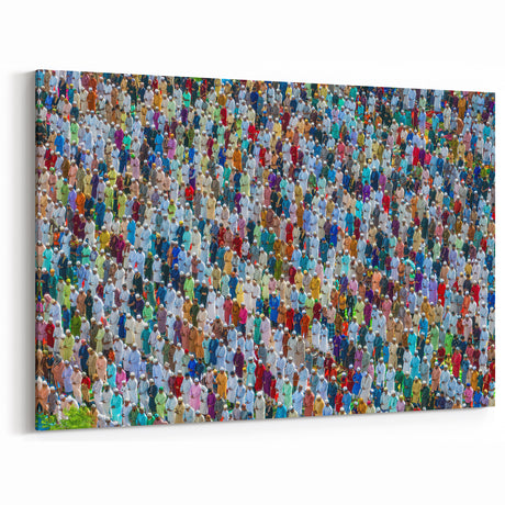 Bangladesh Prayer Gathering - Vibrant Cultural Unity Canvas Wall Art