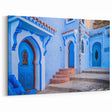 Moroccan Wall Art - Chefchaouen Blue Cityscape Architecture Decor