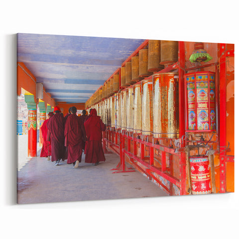 Vibrant Bhutan Monastery Art - Bhutan Cultural Canvas Prints for Decor