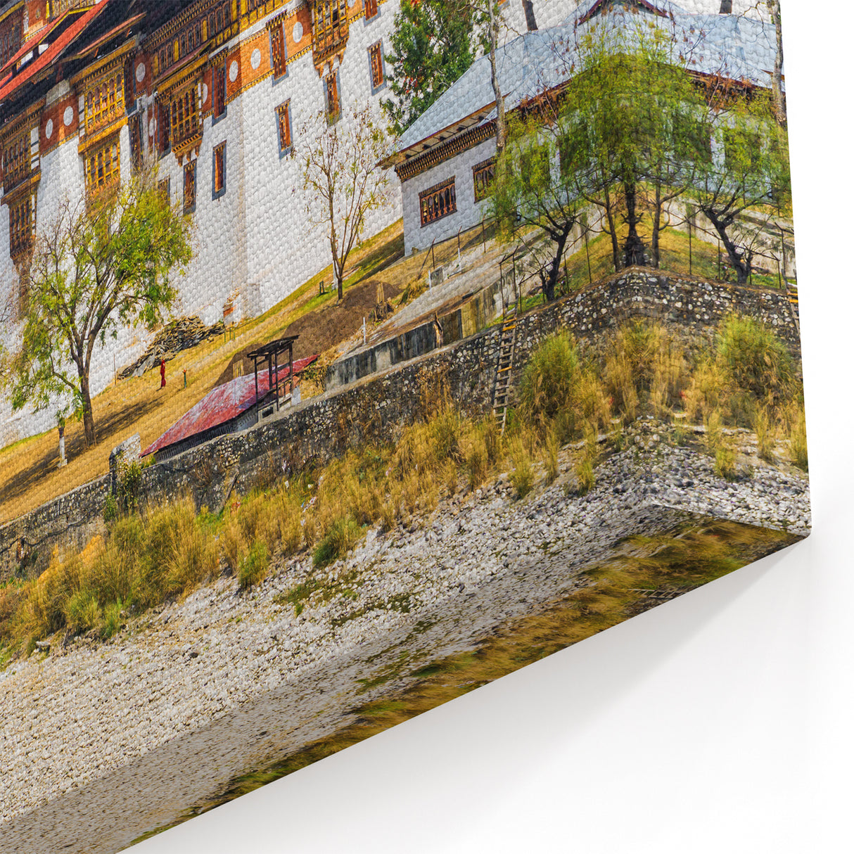 Punakha Dzong Bhutan Art - Bhutan Scenic Architecture Prints for Decor