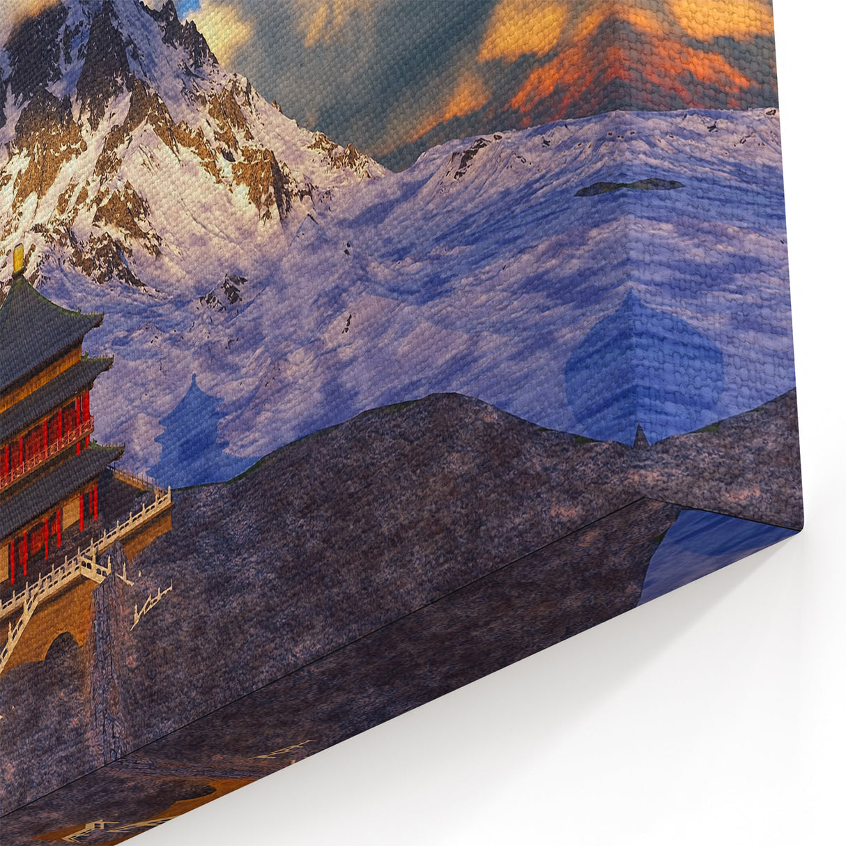 Mystic Mountain Bhutan Art - Bhutan Scenic Landscape Prints for Decor