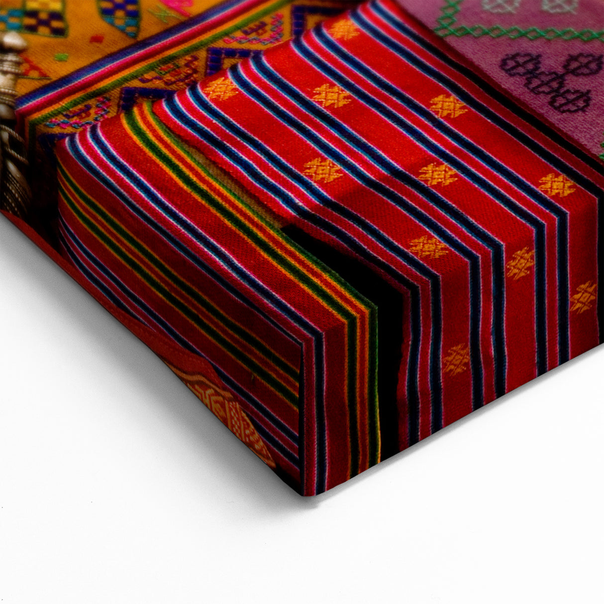 Vibrant Bhutan Textile Art - Bhutan Cultural Patterns Prints for Decor