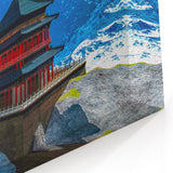 Mystic Mountain Temple Art - Bhutan Scenic Architecture Prints for Decor