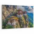 Bhutan Cliffside Monastery Wall Art - Majestic Mountain Retreat Print
