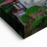 Bhutan Cliffside Monastery Wall Art - Majestic Mountain Retreat Print