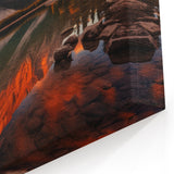 Majestic Alberta Mountain Sunset - Reflective Lake Landscape Art
