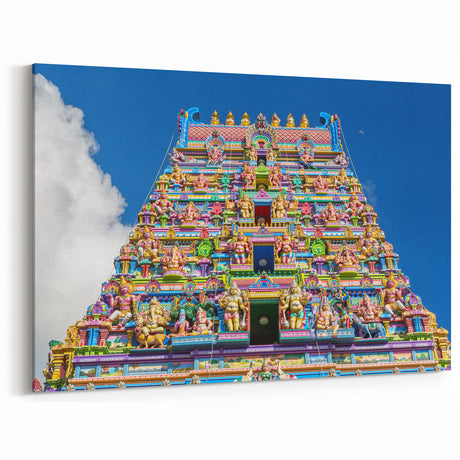 Colorful Temple Art – Seychelles Photography Canvas Print for Home Decor