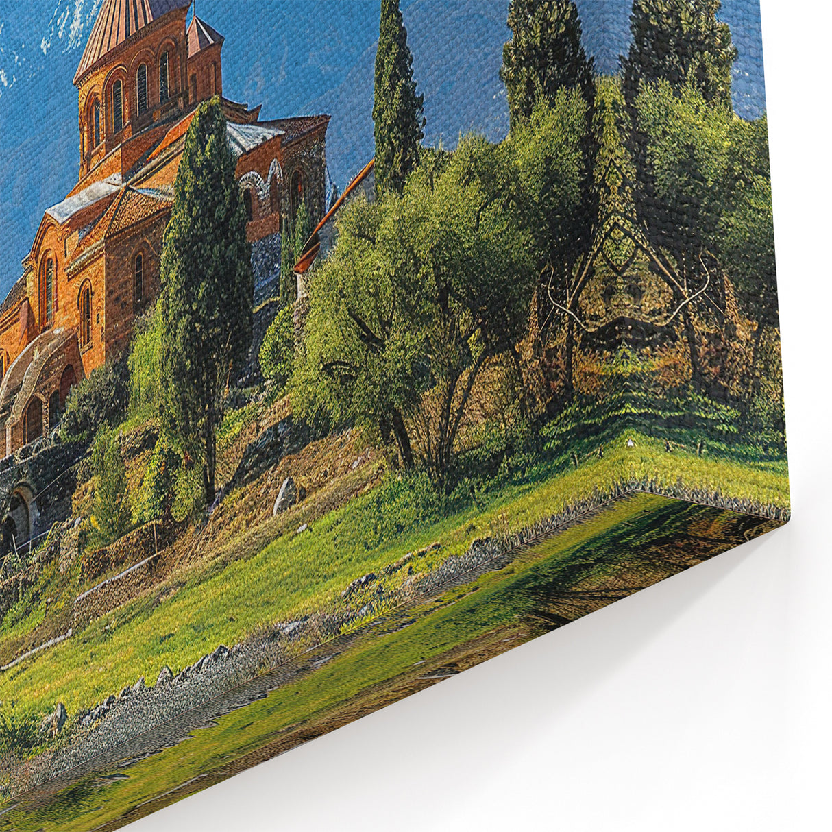 Majestic Georgian Church & Mountain Art - Stunning Scenic Photography Print