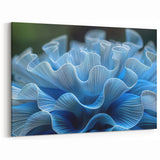 Marine Plants Art: Translucent Blue Coral Wave Coastal Wall Decor Canvas