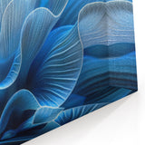 Marine Plants Art: Translucent Blue Coral Wave Coastal Wall Decor Canvas