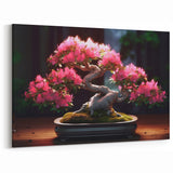 Zen Pink Bonsai Tree Wall Art - Nature-Inspired Canvas Prints