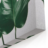 Monstera Leaf Wall Art - Botanical Canvas Print for Modern Tropical Decor