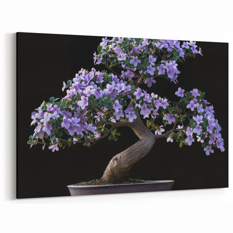 Elegant Lavender Bonsai Tree Wall Art - Japanese Zen-Inspired Prints