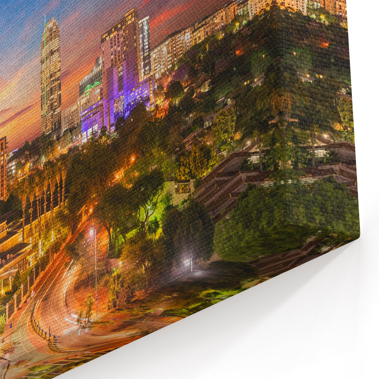 Johannesburg Cityscape Art - Vibrant Night View of South African Skyline