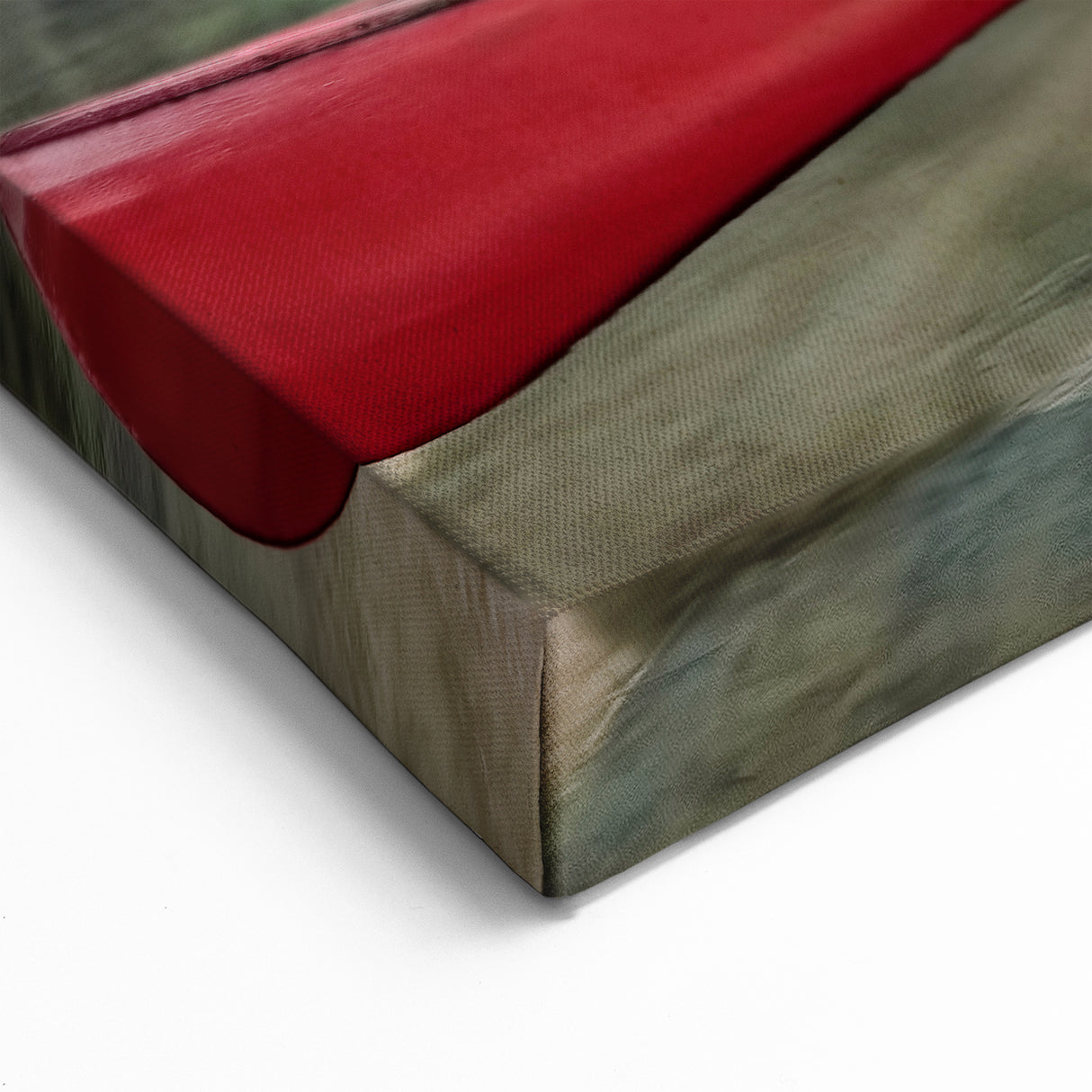 Scenic British Columbia Canoe Art – Rocky Mountains & Lake View