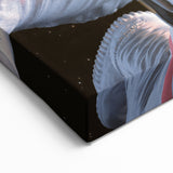 Astronaut Wall Art: Space Explorer Canvas with Cosmic Sunburst