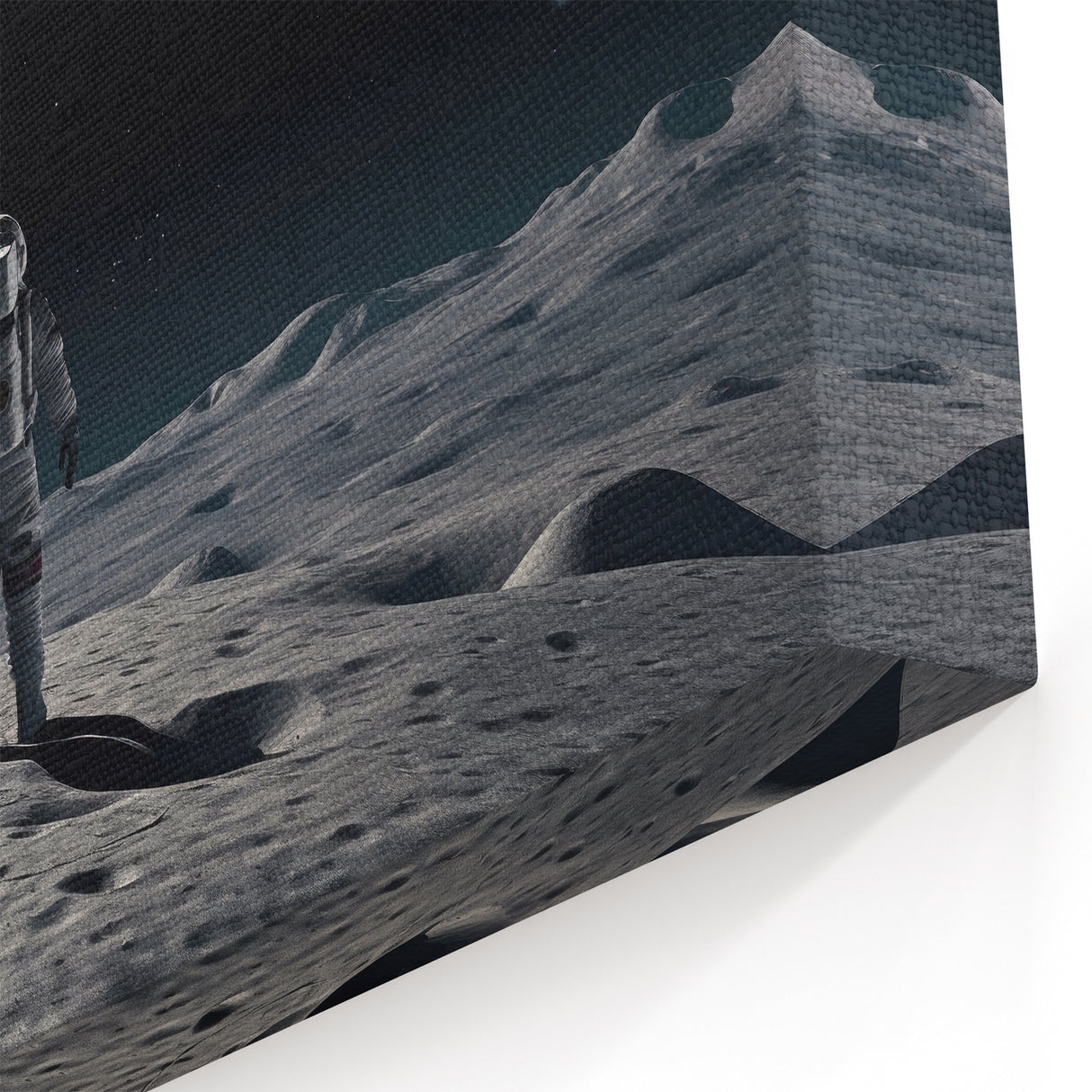 Astronaut Wall Art: Space Explorer Canvas with Cosmic Sunburst
