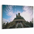 Tian Tan Buddha Art - Majestic Hong Kong Landmark Wall Decor